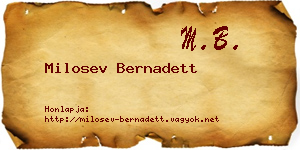 Milosev Bernadett névjegykártya